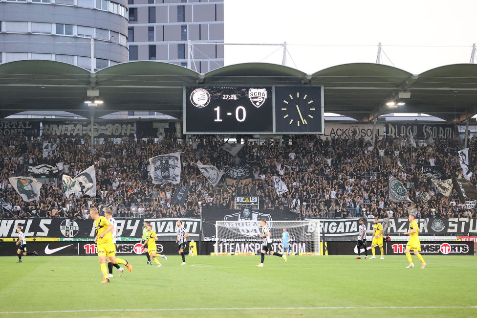 Sturm Graz - Altach
Oesterreichische Fussball Bundesliga, 4. Runde, SK Sturm Graz - SCR Altach, Stadion Liebenau Graz, 13.08.2022. 

Foto zeigt Fans von Sturm
