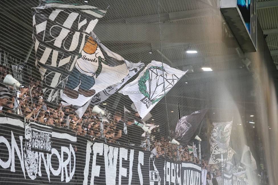 Sturm Graz - Altach
Oesterreichische Fussball Bundesliga, 4. Runde, SK Sturm Graz - SCR Altach, Stadion Liebenau Graz, 13.08.2022. 

Foto zeigt Fans von Sturm
