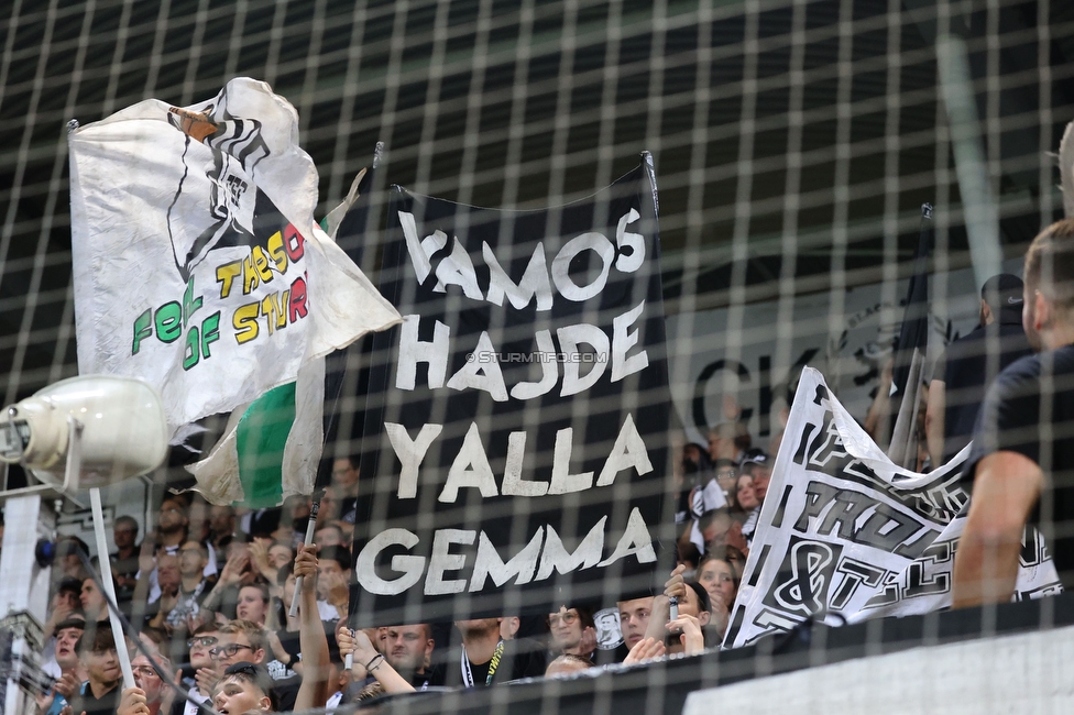 Sturm Graz - Altach
Oesterreichische Fussball Bundesliga, 4. Runde, SK Sturm Graz - SCR Altach, Stadion Liebenau Graz, 13.08.2022. 

Foto zeigt Fans von Sturm
Schlüsselwörter: sturmflut