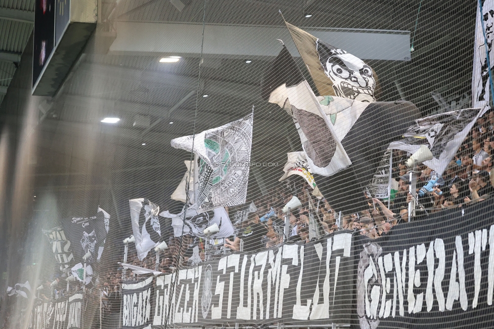 Sturm Graz - Altach
Oesterreichische Fussball Bundesliga, 4. Runde, SK Sturm Graz - SCR Altach, Stadion Liebenau Graz, 13.08.2022. 

Foto zeigt Fans von Sturm
Schlüsselwörter: sturmflut