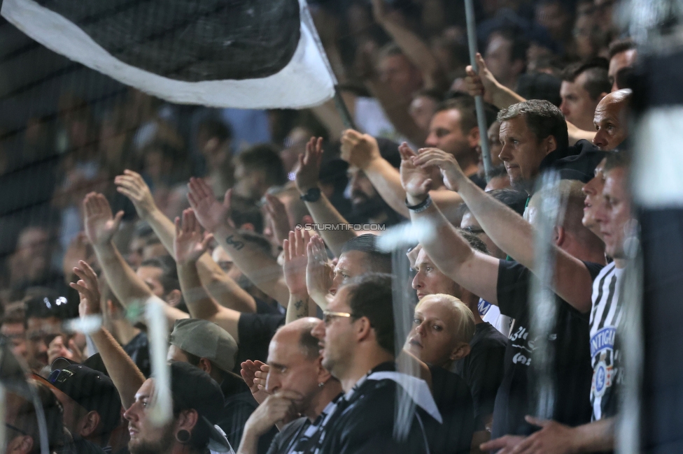 Sturm Graz - Altach
Oesterreichische Fussball Bundesliga, 4. Runde, SK Sturm Graz - SCR Altach, Stadion Liebenau Graz, 13.08.2022. 

Foto zeigt Fans von Sturm
