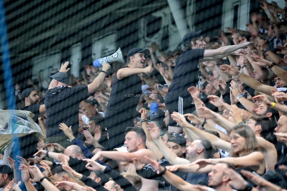 Sturm Graz - Altach
Oesterreichische Fussball Bundesliga, 4. Runde, SK Sturm Graz - SCR Altach, Stadion Liebenau Graz, 13.08.2022. 

Foto zeigt Fans von Sturm
Schlüsselwörter: sturmflut