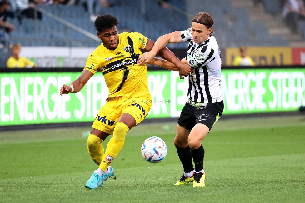 Sturm Graz - Altach
Oesterreichische Fussball Bundesliga, 4. Runde, SK Sturm Graz - SCR Altach, Stadion Liebenau Graz, 13.08.2022. 

Foto zeigt Stefan Hierlaender (Sturm)
