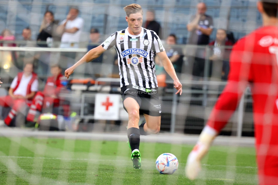 Sturm Graz - Altach
Oesterreichische Fussball Bundesliga, 4. Runde, SK Sturm Graz - SCR Altach, Stadion Liebenau Graz, 13.08.2022. 

Foto zeigt Alexander Prass (Sturm)
