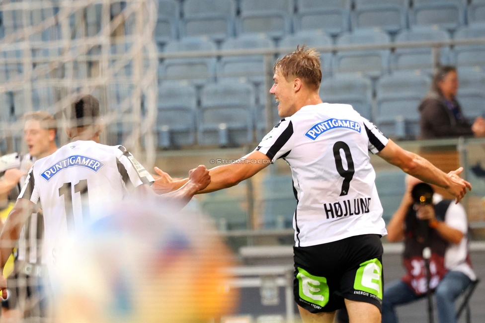 Sturm Graz - Altach
Oesterreichische Fussball Bundesliga, 4. Runde, SK Sturm Graz - SCR Altach, Stadion Liebenau Graz, 13.08.2022. 

Foto zeigt Rasmus Hoejlund (Sturm)
Schlüsselwörter: tor