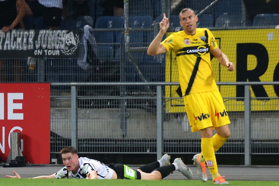 Sturm Graz - Altach
Oesterreichische Fussball Bundesliga, 4. Runde, SK Sturm Graz - SCR Altach, Stadion Liebenau Graz, 13.08.2022. 

Foto zeigt David Schnegg (Sturm)
