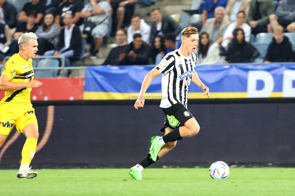 Sturm Graz - Altach
Oesterreichische Fussball Bundesliga, 4. Runde, SK Sturm Graz - SCR Altach, Stadion Liebenau Graz, 13.08.2022. 

Foto zeigt Alexander Prass (Sturm)
