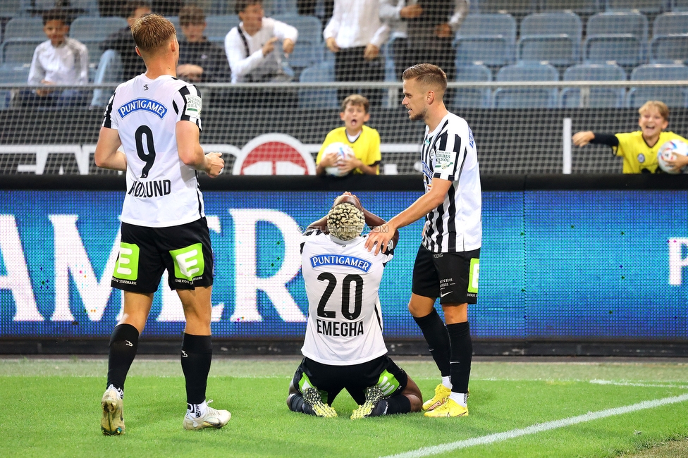 Sturm Graz - Altach
Oesterreichische Fussball Bundesliga, 4. Runde, SK Sturm Graz - SCR Altach, Stadion Liebenau Graz, 13.08.2022. 

Foto zeigt Emanuel Emegha (Sturm)
Schlüsselwörter: tor