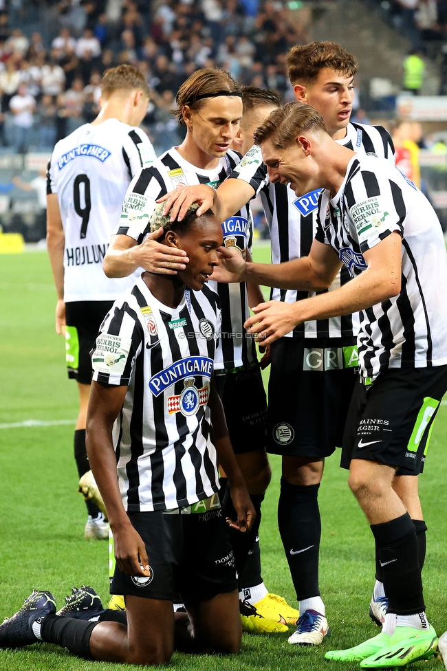 Sturm Graz - Altach
Oesterreichische Fussball Bundesliga, 4. Runde, SK Sturm Graz - SCR Altach, Stadion Liebenau Graz, 13.08.2022. 

Foto zeigt Emanuel Emegha (Sturm)
Schlüsselwörter: tor