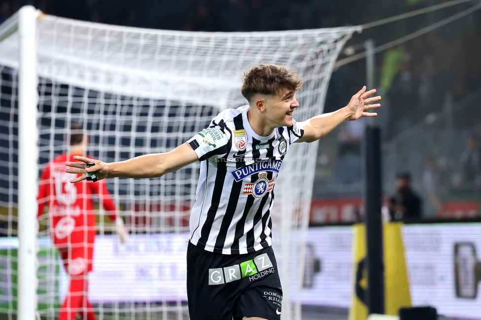 Sturm Graz - Altach
Oesterreichische Fussball Bundesliga, 4. Runde, SK Sturm Graz - SCR Altach, Stadion Liebenau Graz, 13.08.2022. 

Foto zeigt Moritz Wels (Sturm)
Schlüsselwörter: tor