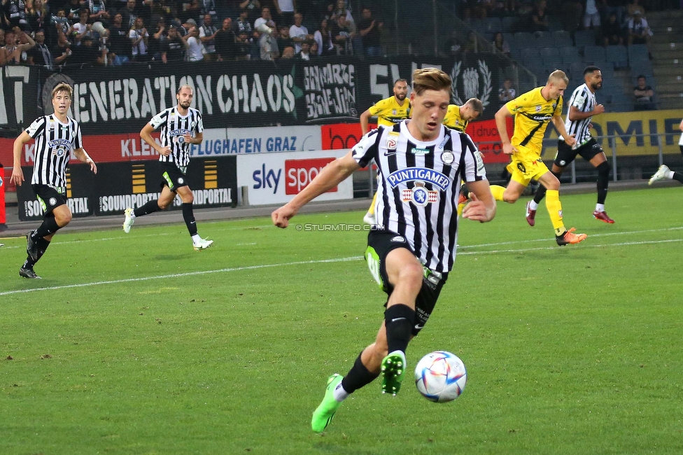 Sturm Graz - Altach
Oesterreichische Fussball Bundesliga, 4. Runde, SK Sturm Graz - SCR Altach, Stadion Liebenau Graz, 13.08.2022. 

Foto zeigt Alexander Prass (Sturm)
