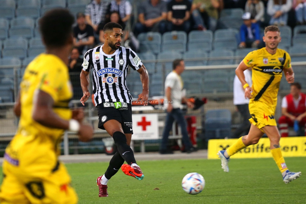 Sturm Graz - Altach
Oesterreichische Fussball Bundesliga, 4. Runde, SK Sturm Graz - SCR Altach, Stadion Liebenau Graz, 13.08.2022. 

Foto zeigt Gregory Wuethrich (Sturm)
