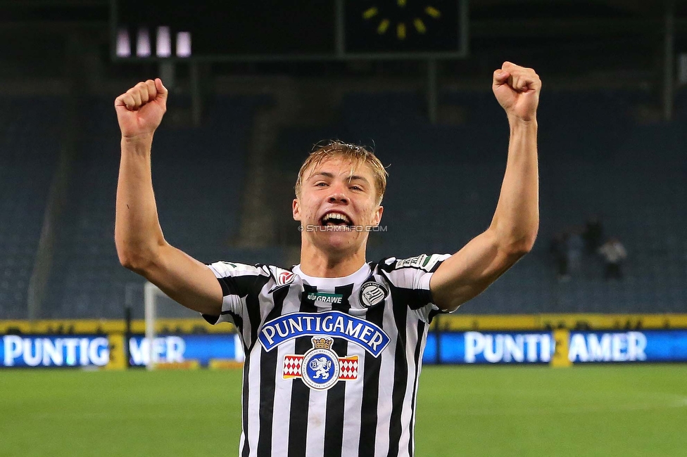 Sturm Graz - Altach
Oesterreichische Fussball Bundesliga, 4. Runde, SK Sturm Graz - SCR Altach, Stadion Liebenau Graz, 13.08.2022. 

Foto zeigt Rasmus Hoejlund (Sturm)
