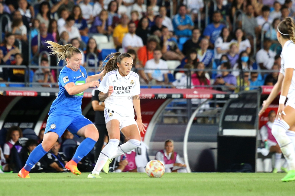 Real Madrid - Sturm Damen
UEFA Champions League Qualifikation, 1. Runde, Real Madrid CF Femenino - SK Sturm Graz Damen, Estadio Alfredo Di Stefano Madrid, 18.08.2022. 

Foto zeigt Julia Matuschewski (Sturm Damen)

