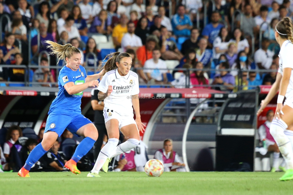 Real Madrid - Sturm Damen
UEFA Champions League Qualifikation, 1. Runde, Real Madrid CF Femenino - SK Sturm Graz Damen, Estadio Alfredo Di Stefano Madrid, 18.08.2022. 

Foto zeigt Julia Matuschewski (Sturm Damen)
