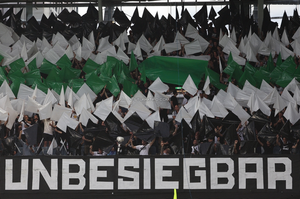 Sturm Graz - LASK
Oesterreichische Fussball Bundesliga, 5. Runde, SK Sturm Graz - LASK, Stadion Liebenau Graz, 20.08.2022. 

Foto zeigt Fans von Sturm mit einer Choreografie
Schlüsselwörter: sturmflut