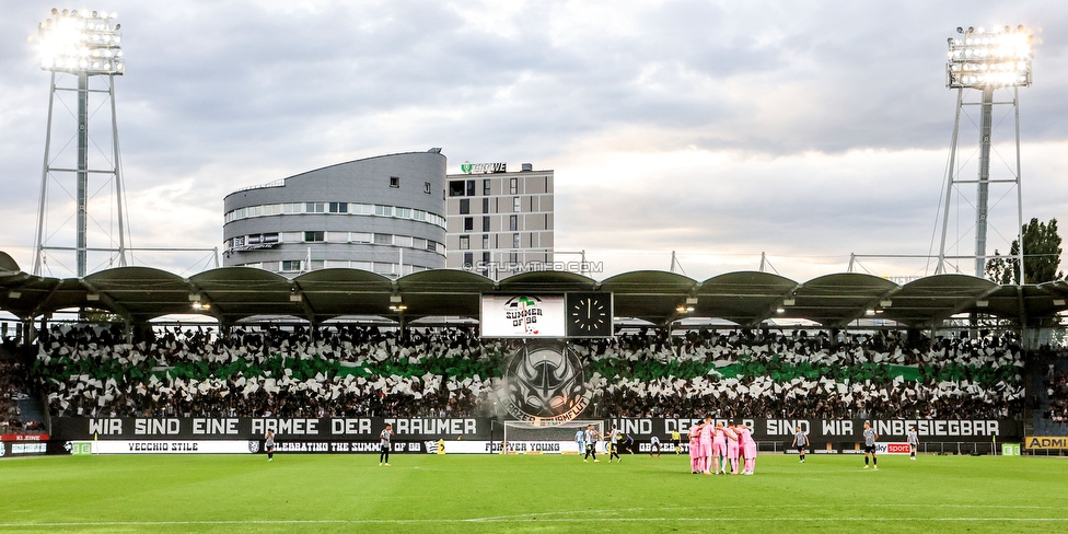 Sturm Graz - LASK
Oesterreichische Fussball Bundesliga, 5. Runde, SK Sturm Graz - LASK, Stadion Liebenau Graz, 20.08.2022. 

Foto zeigt Fans von Sturm mit einer Choreografie
Schlüsselwörter: sturmflut