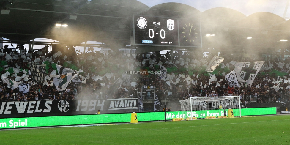 Sturm Graz - LASK
Oesterreichische Fussball Bundesliga, 5. Runde, SK Sturm Graz - LASK, Stadion Liebenau Graz, 20.08.2022. 

Foto zeigt Fans von Sturm
Schlüsselwörter: sturmflut