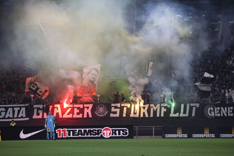 Sturm Graz - LASK
Oesterreichische Fussball Bundesliga, 5. Runde, SK Sturm Graz - LASK, Stadion Liebenau Graz, 20.08.2022. 

Foto zeigt Fans von Sturm
Schlüsselwörter: sturmflut pyrotechnik