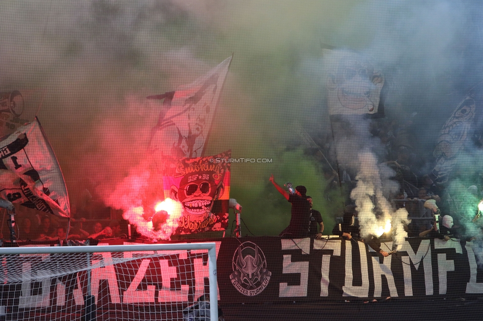 Sturm Graz - LASK
Oesterreichische Fussball Bundesliga, 5. Runde, SK Sturm Graz - LASK, Stadion Liebenau Graz, 20.08.2022. 

Foto zeigt Fans von Sturm mit einer Choreografie
Schlüsselwörter: sturmflut