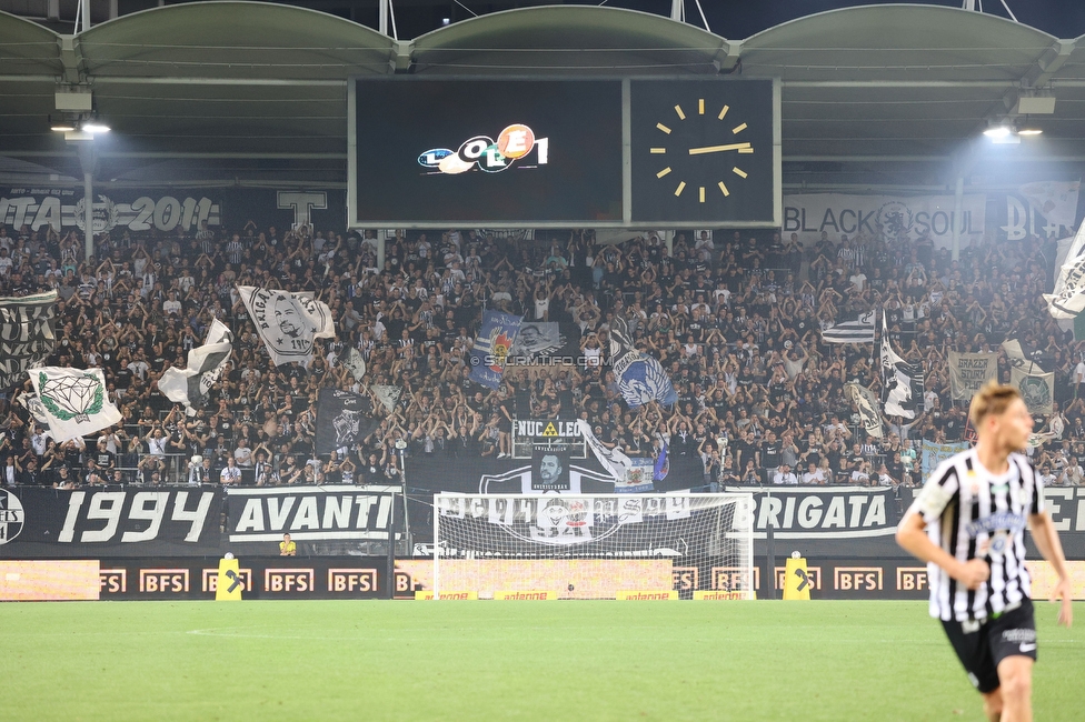 Sturm Graz - LASK
Oesterreichische Fussball Bundesliga, 5. Runde, SK Sturm Graz - LASK, Stadion Liebenau Graz, 20.08.2022. 

Foto zeigt Fans von Sturm
Schlüsselwörter: brigata