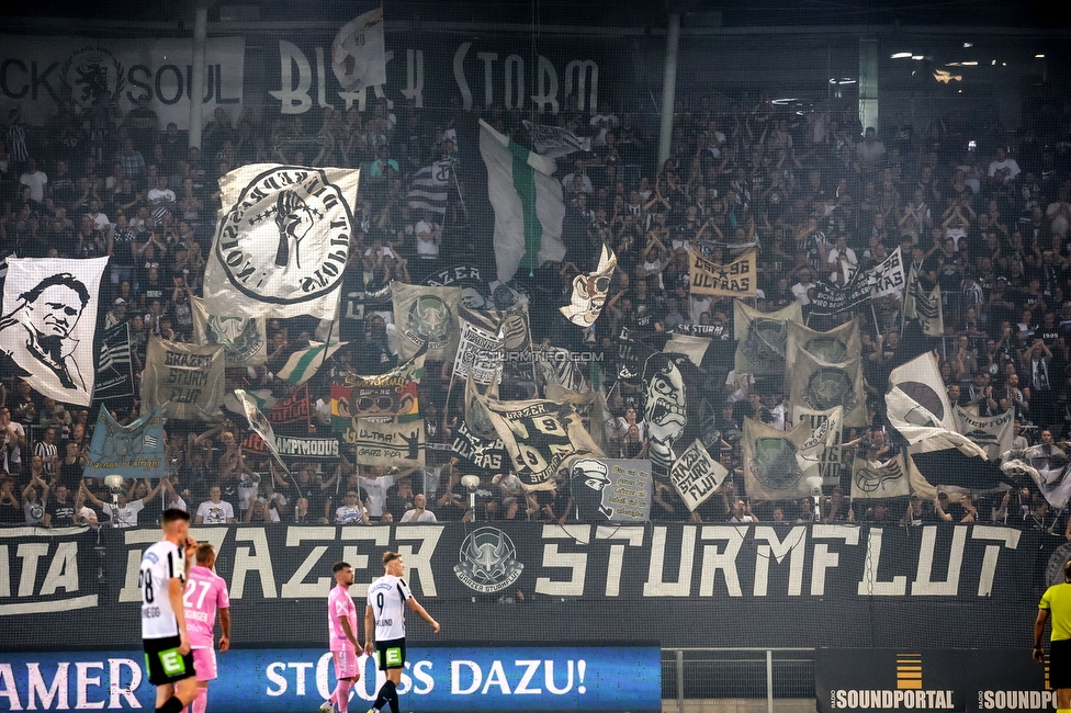 Sturm Graz - LASK
Oesterreichische Fussball Bundesliga, 5. Runde, SK Sturm Graz - LASK, Stadion Liebenau Graz, 20.08.2022. 

Foto zeigt Fans von Sturm
Schlüsselwörter: sturmflut