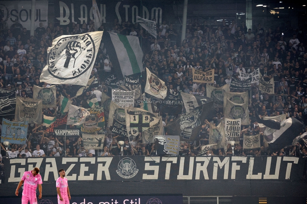 Sturm Graz - LASK
Oesterreichische Fussball Bundesliga, 5. Runde, SK Sturm Graz - LASK, Stadion Liebenau Graz, 20.08.2022. 

Foto zeigt Fans von Sturm
Schlüsselwörter: sturmflut