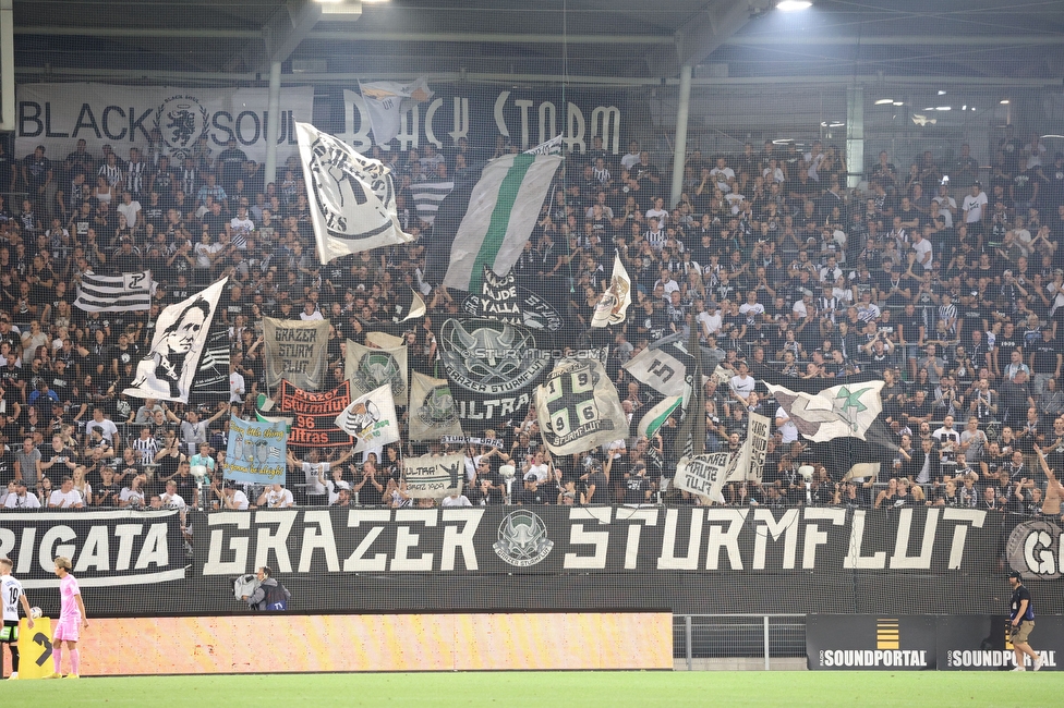 Sturm Graz - LASK
Oesterreichische Fussball Bundesliga, 5. Runde, SK Sturm Graz - LASK, Stadion Liebenau Graz, 20.08.2022. 

Foto zeigt Fans von Sturm
Schlüsselwörter: sturmflut