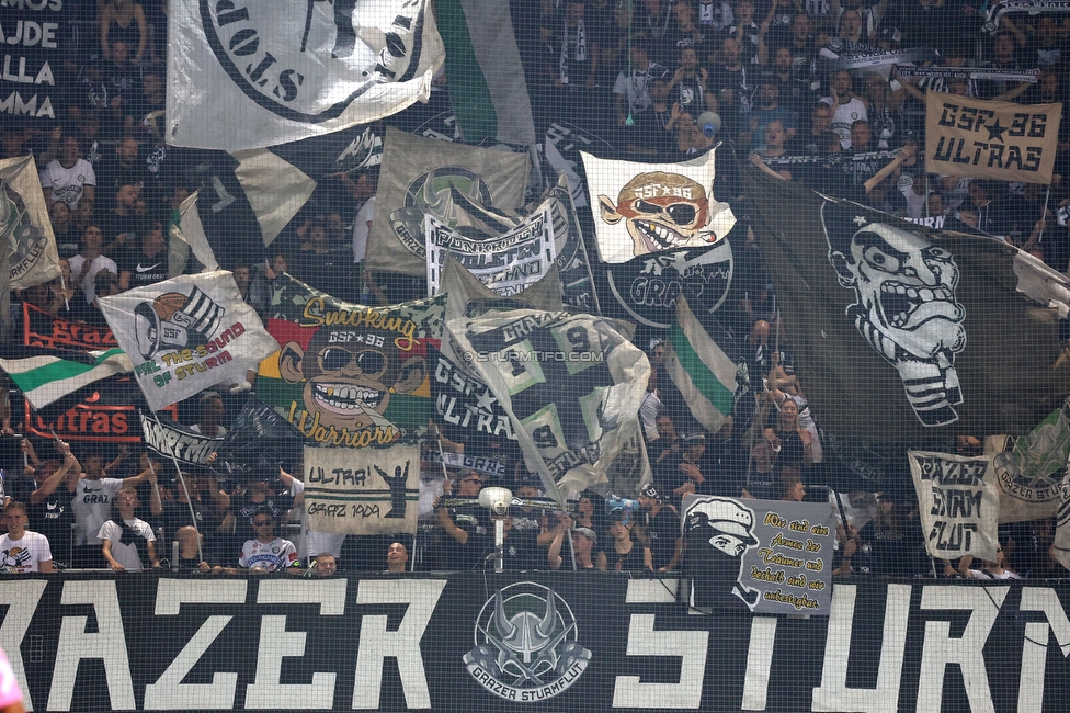 Sturm Graz - LASK
Oesterreichische Fussball Bundesliga, 5. Runde, SK Sturm Graz - LASK, Stadion Liebenau Graz, 20.08.2022. 

Foto zeigt Fans von Sturm
Schlüsselwörter: sturmflut