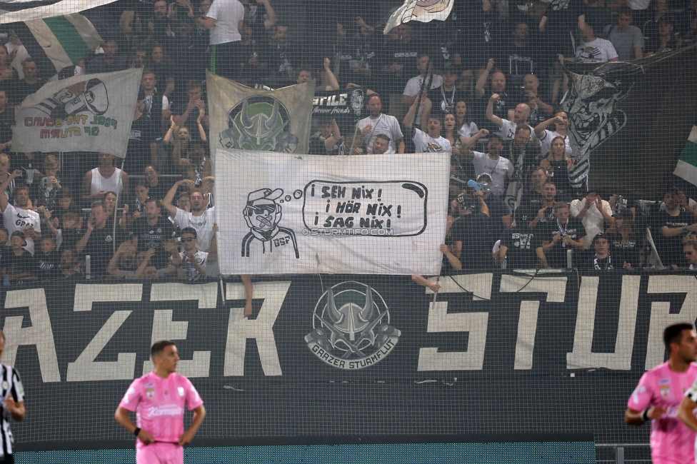 Sturm Graz - LASK
Oesterreichische Fussball Bundesliga, 5. Runde, SK Sturm Graz - LASK, Stadion Liebenau Graz, 20.08.2022. 

Foto zeigt Fans von Sturm
Schlüsselwörter: sturmflut