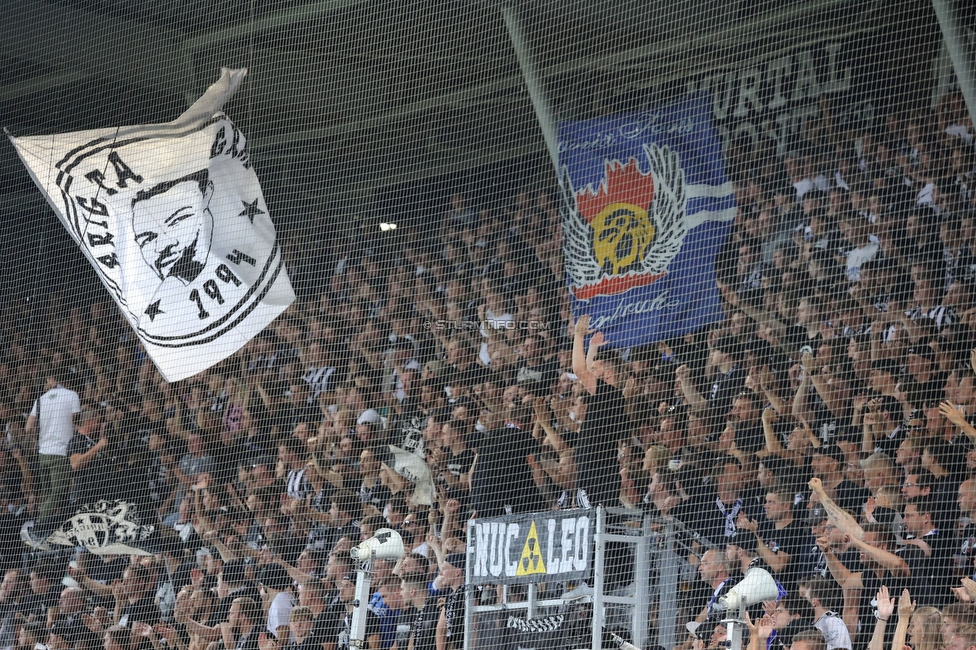 Sturm Graz - LASK
Oesterreichische Fussball Bundesliga, 5. Runde, SK Sturm Graz - LASK, Stadion Liebenau Graz, 20.08.2022. 

Foto zeigt Fans von Sturm
Schlüsselwörter: brigata