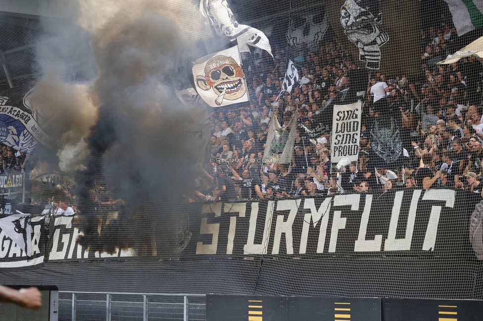 Sturm Graz - LASK
Oesterreichische Fussball Bundesliga, 5. Runde, SK Sturm Graz - LASK, Stadion Liebenau Graz, 20.08.2022. 

Foto zeigt Fans von Sturm
Schlüsselwörter: sturmflut pyrotechnik