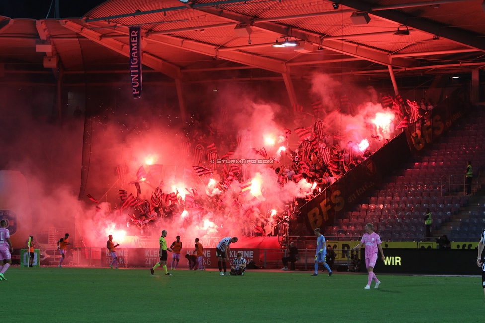 Sturm Graz - LASK
Oesterreichische Fussball Bundesliga, 5. Runde, SK Sturm Graz - LASK, Stadion Liebenau Graz, 20.08.2022. 

Foto zeigt Fans von LASK Linz
Schlüsselwörter: pyrotechnik