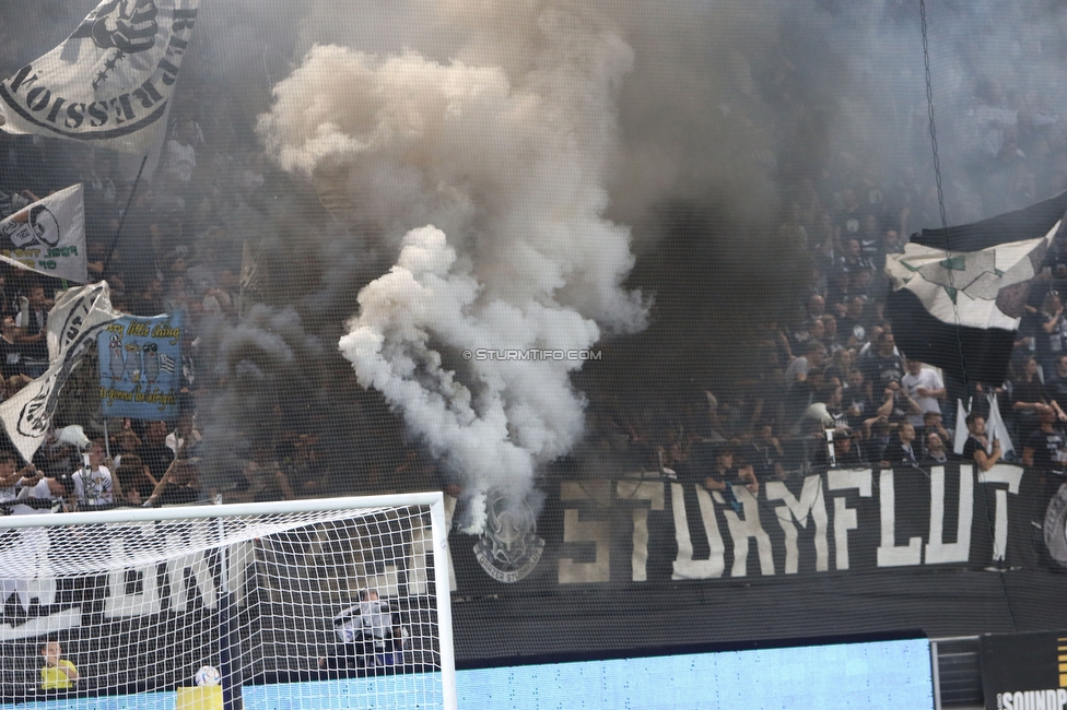 Sturm Graz - LASK
Oesterreichische Fussball Bundesliga, 5. Runde, SK Sturm Graz - LASK, Stadion Liebenau Graz, 20.08.2022. 

Foto zeigt Fans von Sturm
Schlüsselwörter: sturmflut pyrotechnik