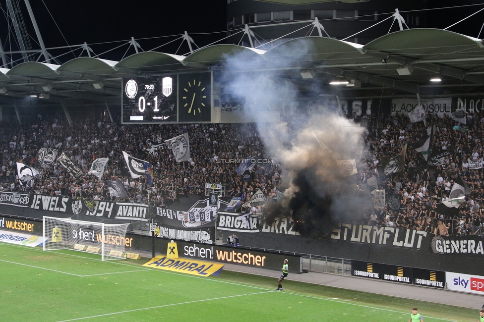 Sturm Graz - LASK
Oesterreichische Fussball Bundesliga, 5. Runde, SK Sturm Graz - LASK, Stadion Liebenau Graz, 20.08.2022. 

Foto zeigt Fans von Sturm
Schlüsselwörter: pyrotechnik sturmflut