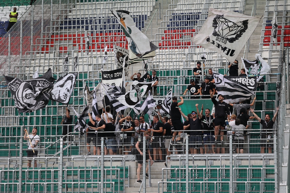 Rapid Wien - Sturm Graz
Oesterreichische Fussball Bundesliga, 6. Runde, SK Rapid Wien - SK Sturm Graz, Weststadion Wien, 28.08.2022. 

Foto zeigt Fans von Sturm
