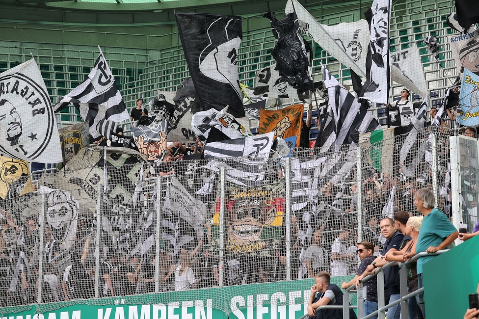 Rapid Wien - Sturm Graz
Oesterreichische Fussball Bundesliga, 6. Runde, SK Rapid Wien - SK Sturm Graz, Weststadion Wien, 28.08.2022. 

Foto zeigt Fans von Sturm
