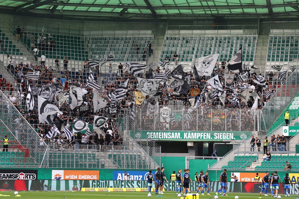 Rapid Wien - Sturm Graz
Oesterreichische Fussball Bundesliga, 6. Runde, SK Rapid Wien - SK Sturm Graz, Allianz Stadion Wien, 28.08.2022. 

Foto zeigt Fans von Sturm
