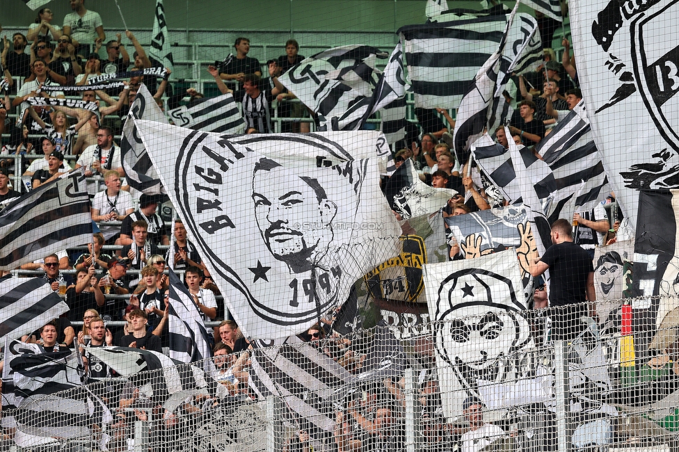 Rapid Wien - Sturm Graz
Oesterreichische Fussball Bundesliga, 6. Runde, SK Rapid Wien - SK Sturm Graz, Weststadion Wien, 28.08.2022. 

Foto zeigt Fans von Sturm
