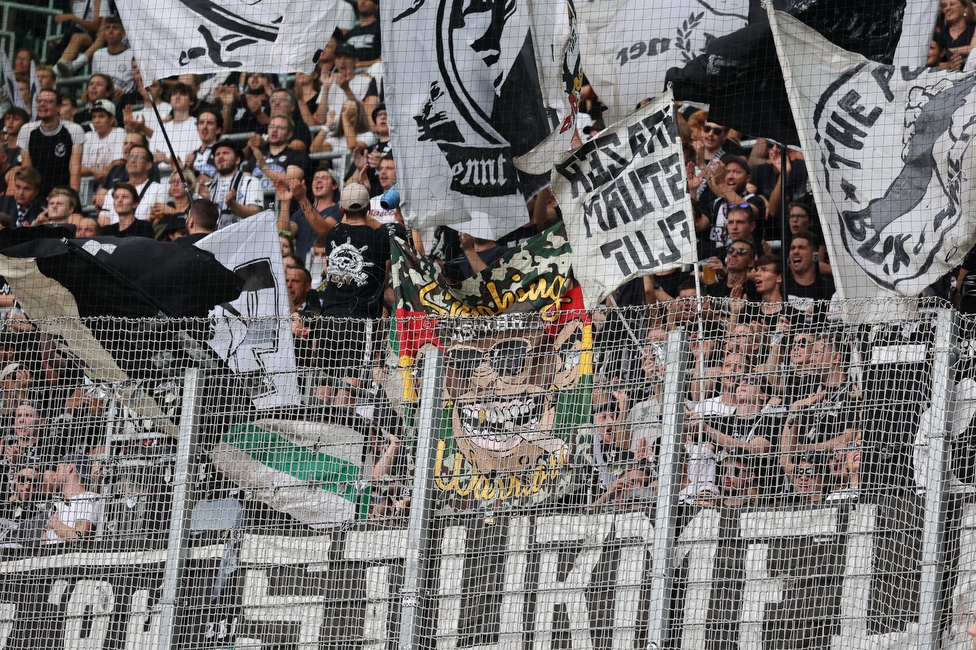 Rapid Wien - Sturm Graz
Oesterreichische Fussball Bundesliga, 6. Runde, SK Rapid Wien - SK Sturm Graz, Weststadion Wien, 28.08.2022. 

Foto zeigt Fans von Sturm
