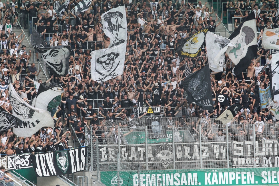 Rapid Wien - Sturm Graz
Oesterreichische Fussball Bundesliga, 6. Runde, SK Rapid Wien - SK Sturm Graz, Weststadion Wien, 28.08.2022. 

Foto zeigt Fans von Sturm
