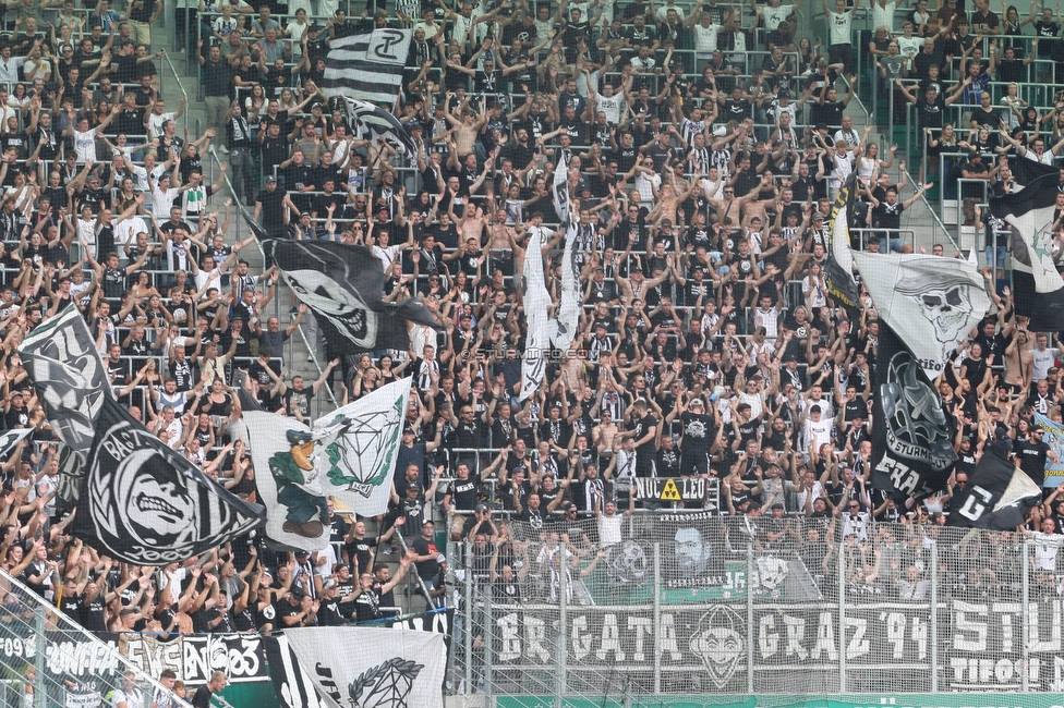 Rapid Wien - Sturm Graz
Oesterreichische Fussball Bundesliga, 6. Runde, SK Rapid Wien - SK Sturm Graz, Weststadion Wien, 28.08.2022. 

Foto zeigt Fans von Sturm
