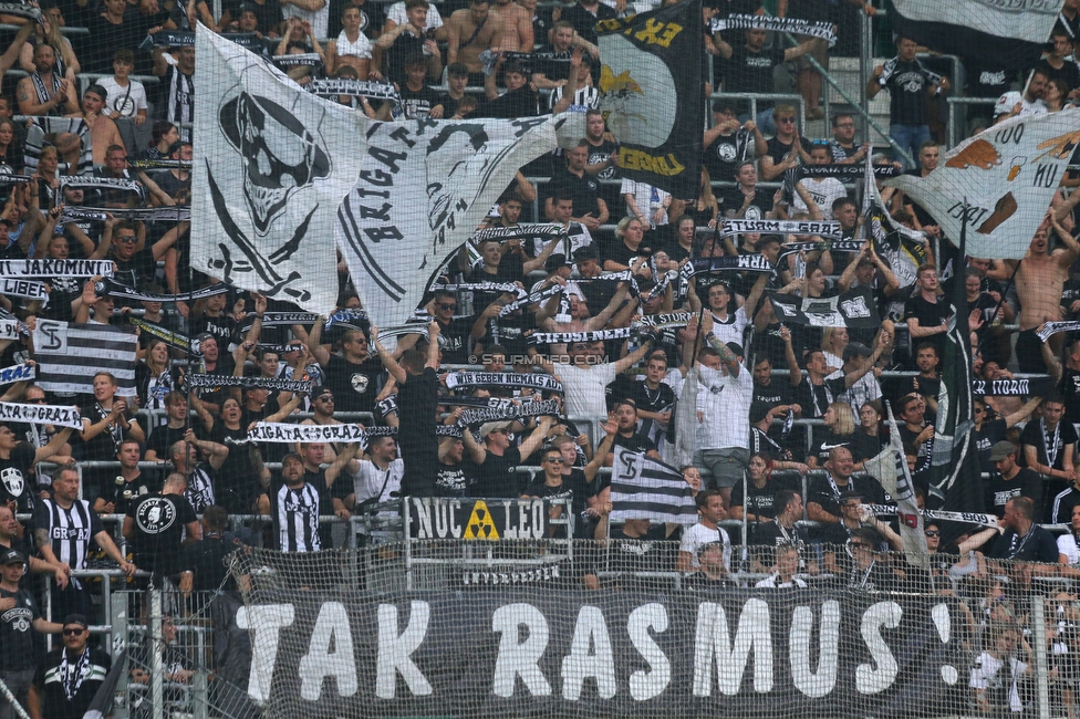 Rapid Wien - Sturm Graz
Oesterreichische Fussball Bundesliga, 6. Runde, SK Rapid Wien - SK Sturm Graz, Allianz Stadion Wien, 28.08.2022. 

Foto zeigt Fans von Sturm
