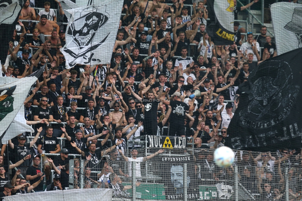 Rapid Wien - Sturm Graz
Oesterreichische Fussball Bundesliga, 6. Runde, SK Rapid Wien - SK Sturm Graz, Allianz Stadion Wien, 28.08.2022. 

Foto zeigt Fans von Sturm
