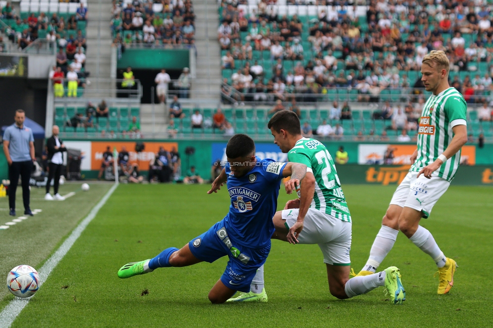 Rapid Wien - Sturm Graz
Oesterreichische Fussball Bundesliga, 6. Runde, SK Rapid Wien - SK Sturm Graz, Allianz Stadion Wien, 28.08.2022. 

Foto zeigt Jusuf Gazibegovic (Sturm)
