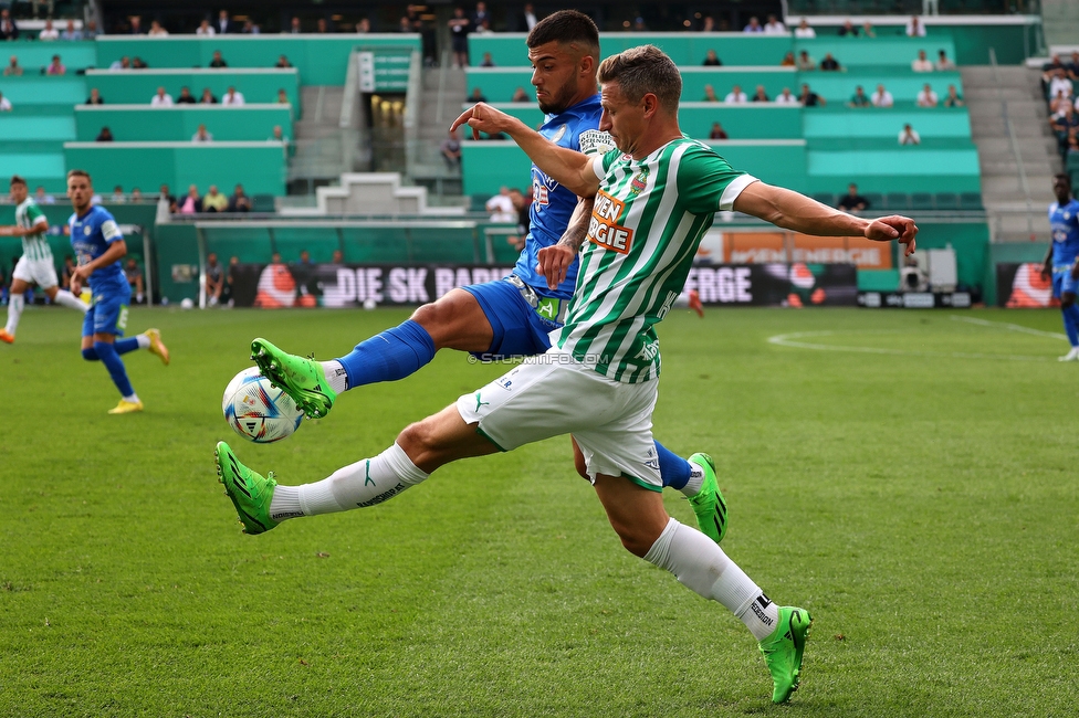 Rapid Wien - Sturm Graz
Oesterreichische Fussball Bundesliga, 6. Runde, SK Rapid Wien - SK Sturm Graz, Weststadion Wien, 28.08.2022. 

Foto zeigt Jusuf Gazibegovic (Sturm)
