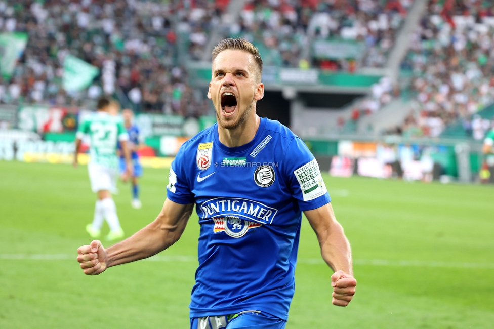 Rapid Wien - Sturm Graz
Oesterreichische Fussball Bundesliga, 6. Runde, SK Rapid Wien - SK Sturm Graz, Weststadion Wien, 28.08.2022. 

Foto zeigt Tomi Horvat (Sturm)
Schlüsselwörter: elfer torjubel