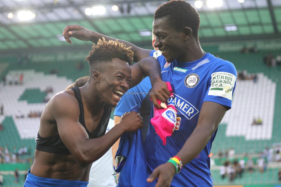 Rapid Wien - Sturm Graz
Oesterreichische Fussball Bundesliga, 6. Runde, SK Rapid Wien - SK Sturm Graz, Allianz Stadion Wien, 28.08.2022. 

Foto zeigt Mohammed Fuseini (Sturm) und Amadou Dante (Sturm)
