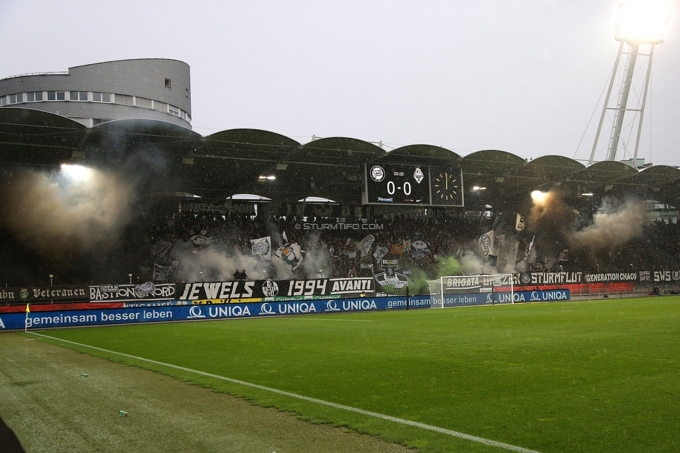 Sturm Graz - Austria Salzburg
OEFB Cup, 2. Runde, SK Sturm Graz - SV Austria Salzburg, Stadion Liebenau Graz, 29.08.2022. 

Foto zeigt Fans von Sturm mit einer Choreografie
Schlüsselwörter: pyrotechnik