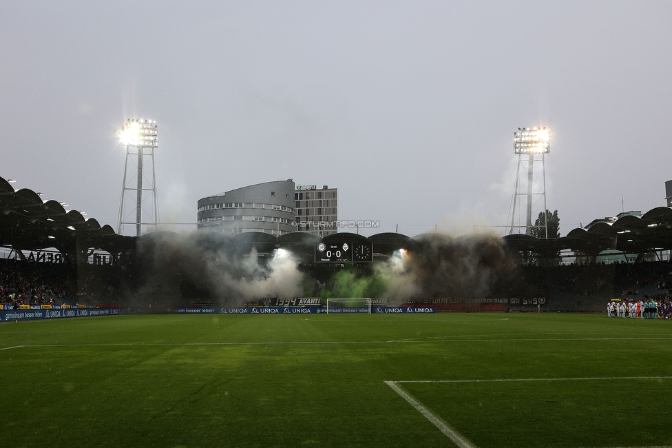 Sturm Graz - Austria Salzburg
OEFB Cup, 2. Runde, SK Sturm Graz - SV Austria Salzburg, Stadion Liebenau Graz, 29.08.2022. 

Foto zeigt Fans von Sturm mit einer Choreografie
Schlüsselwörter: pyrotechnik